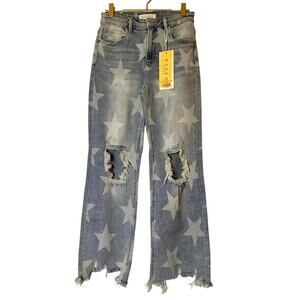 **NWT** Risen - Star Printed Crop Jean - 5/27